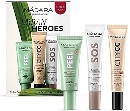 Набор миниатюр - Madara Cosmetics Urban Heroes Light (peel/17ml + cc/cr/15ml + f/cr/15ml) — фото N1