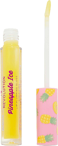 Блиск для губ з ефектом збільшення - I Heart Revolution Tasty Pineapple Ice Plumping Lip Gloss — фото N2
