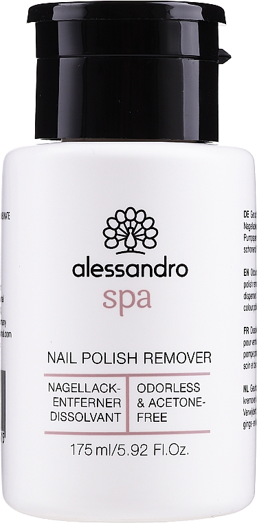 Жидкость для снятия лака без ацетона и запаха - Alessandro International Spa Nail Polish Remover — фото N1