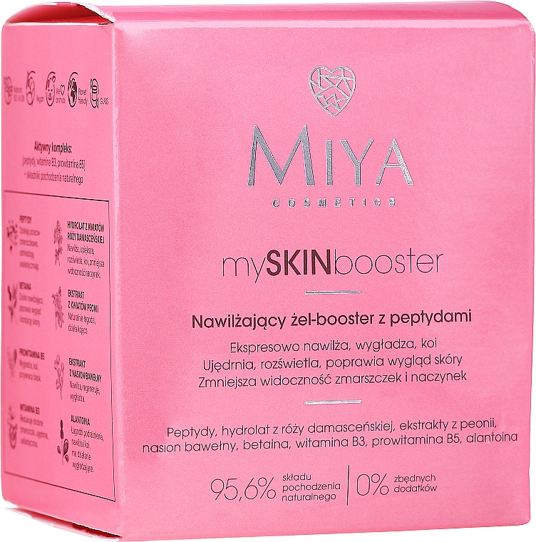 Зволожувальний гель-бустер для обличчя з пептидами - Miya Cosmetics My Skin Booster Moisturizing Gel-Booster With Peptides — фото N2