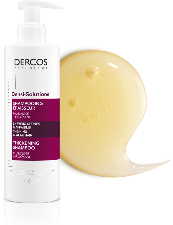 Шампунь для відновлення густоти та об'єму тонкого та ослабленого волосся  - Vichy Dercos Densi-Solutions Thickening Shampoo — фото N2