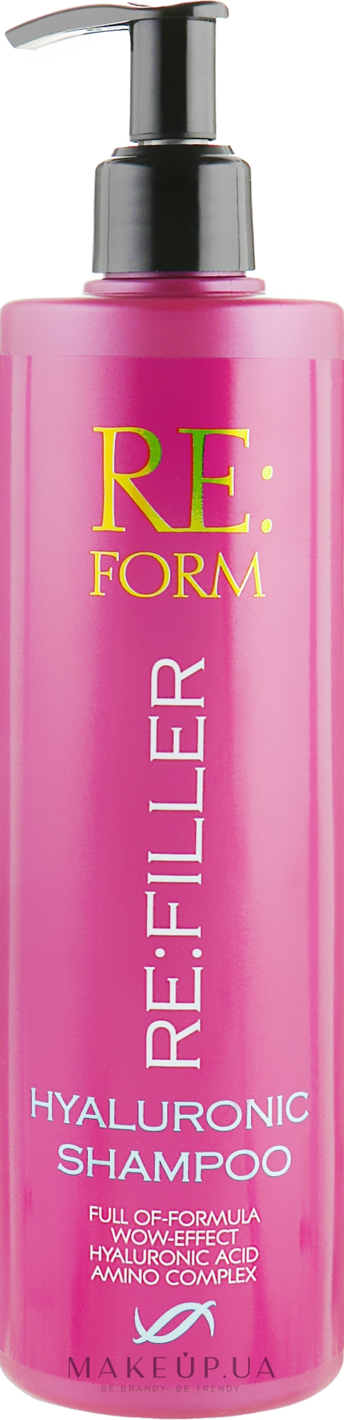 Гіалуроновий шампунь для об'єму і зволоження волосся - Re:form Re:filler Hyaluronic Shampoo — фото 400ml