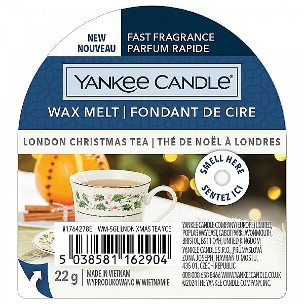 Ароматичний віск - Yankee Candle Wax Melt London Christmas Tea — фото N1