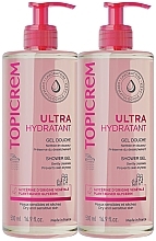 Набір - Topicrem Ultra-Moisturizing Gentle Shower Gel (sh/gel/2x500ml) — фото N1