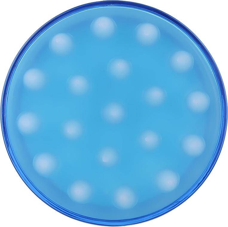 Щітка-масажер силіконова з ручкою CS041B, кругла, синя