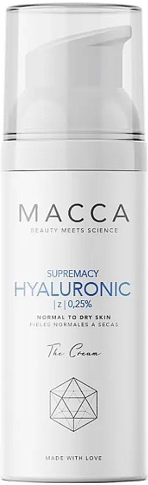Интенсивный увлажняющий крем для нормальной и сухой кожи - Macca Supremacy Hyaluronic 0,25% Cream Tormal To Dry Skin — фото N1