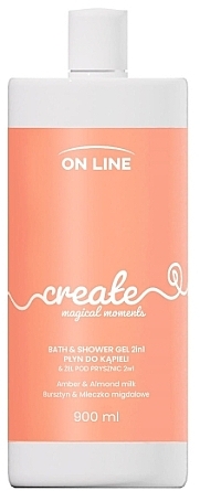 Гель і піна для ванни 2 в 1 "Create" - On Line Bath & Shower Gel — фото N1