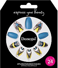 Духи, Парфюмерия, косметика Набор искусственных ногтей с клеем, 3051 - Donegal Express Your Beauty