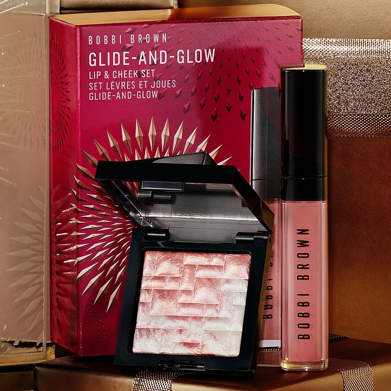 Набор - Bobbi Brown Glide And Glow Lip & Cheek Set (high/powder/3g + lip/gloss/6ml) — фото N4