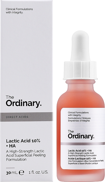 Пилинг-сыворотка для лица HA 10% с молочной кислотой - The Ordinary Lactic Acid 10% — фото N2