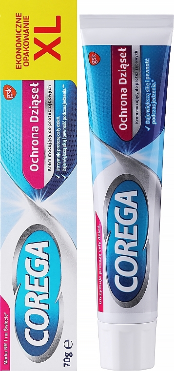 Крем для фіксації зубних протезів "Захист ясен" - Corega — фото N2