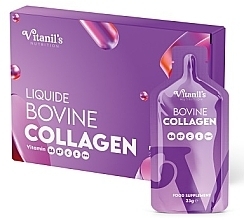 Гелева дієтична добавка "Гідролізований колаген" у стіках - Vitanil's Liquide Bovine Collagen — фото N1