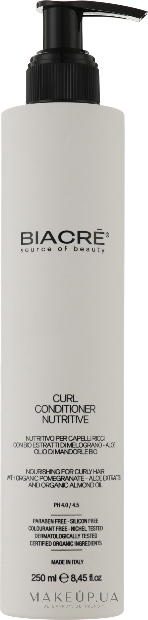 Живильний кондиціонер для в'юнкого волосся - Biacre Curl Conditioner Nutritive — фото 250ml
