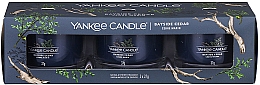 Духи, Парфюмерия, косметика Набор ароматических свечей - Yankee Candle Bayside Cedar (candle/3x37g)