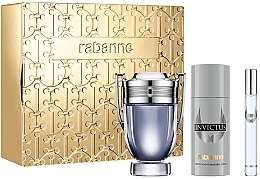 Paco Rabanne Invictus - Набір (edt/100ml + deo/150ml+ edt/10ml) — фото N1