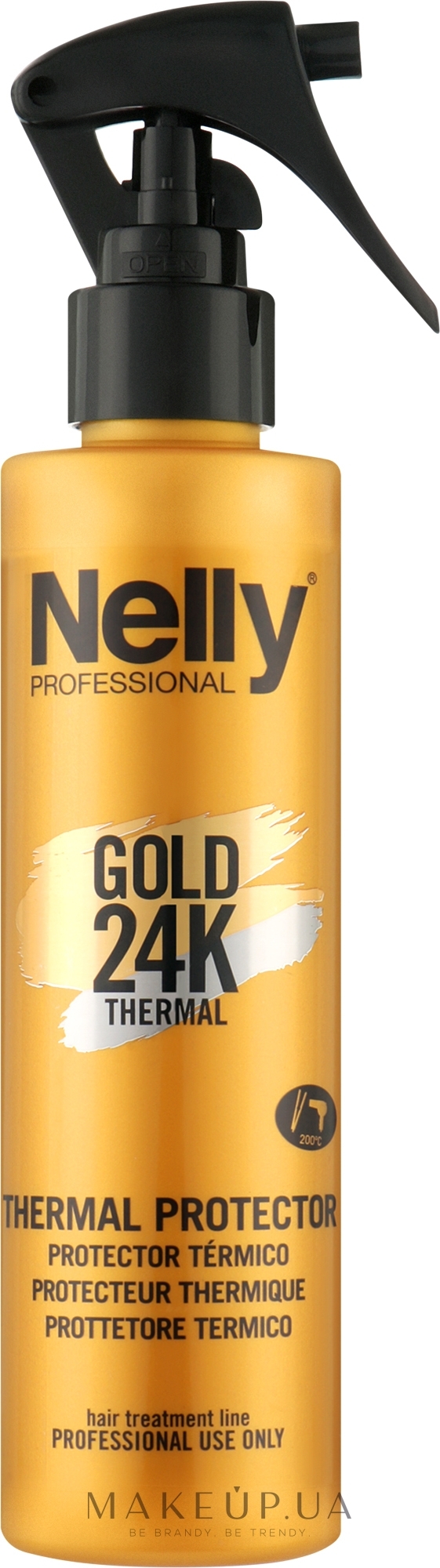 Спрей для волос "Thermal Protector" - Nelly Professional Gold 24K Spray — фото 200ml
