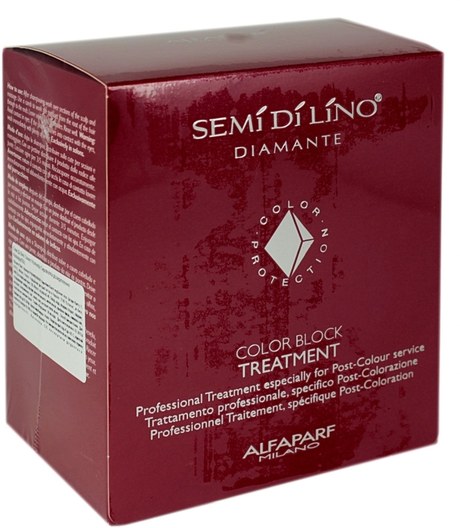 Alfaparf Semi Di Lino Diamante Color Protection Color Block Treatment 6 x  0.67 fl. oz. (20 ml)