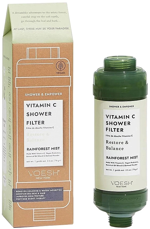Фільтр для душу "Тропічний ліс" - Voesh Vitamin C Shower Filter Rainforest Mist — фото N1
