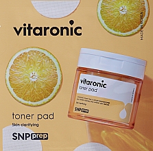 Тонік-диски для обличчя - SNP Prep Vitaronic Toner Pad — фото N1