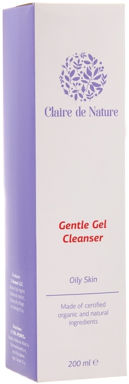 Крем-гель для вмивання для жирної шкіри - Claire de Nature Gentle Gel Cleanser — фото N3