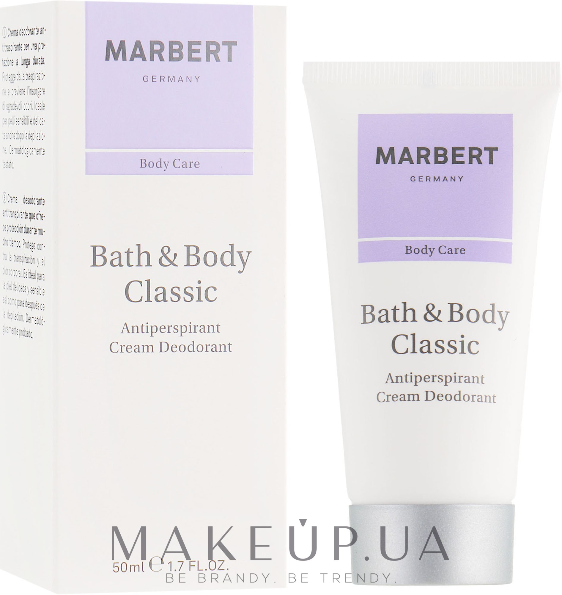 Антиперспирантный крем-дезодорант - Marbert Bath & Body Classic Anti-Perspirant Cream Deodorant  — фото 50ml