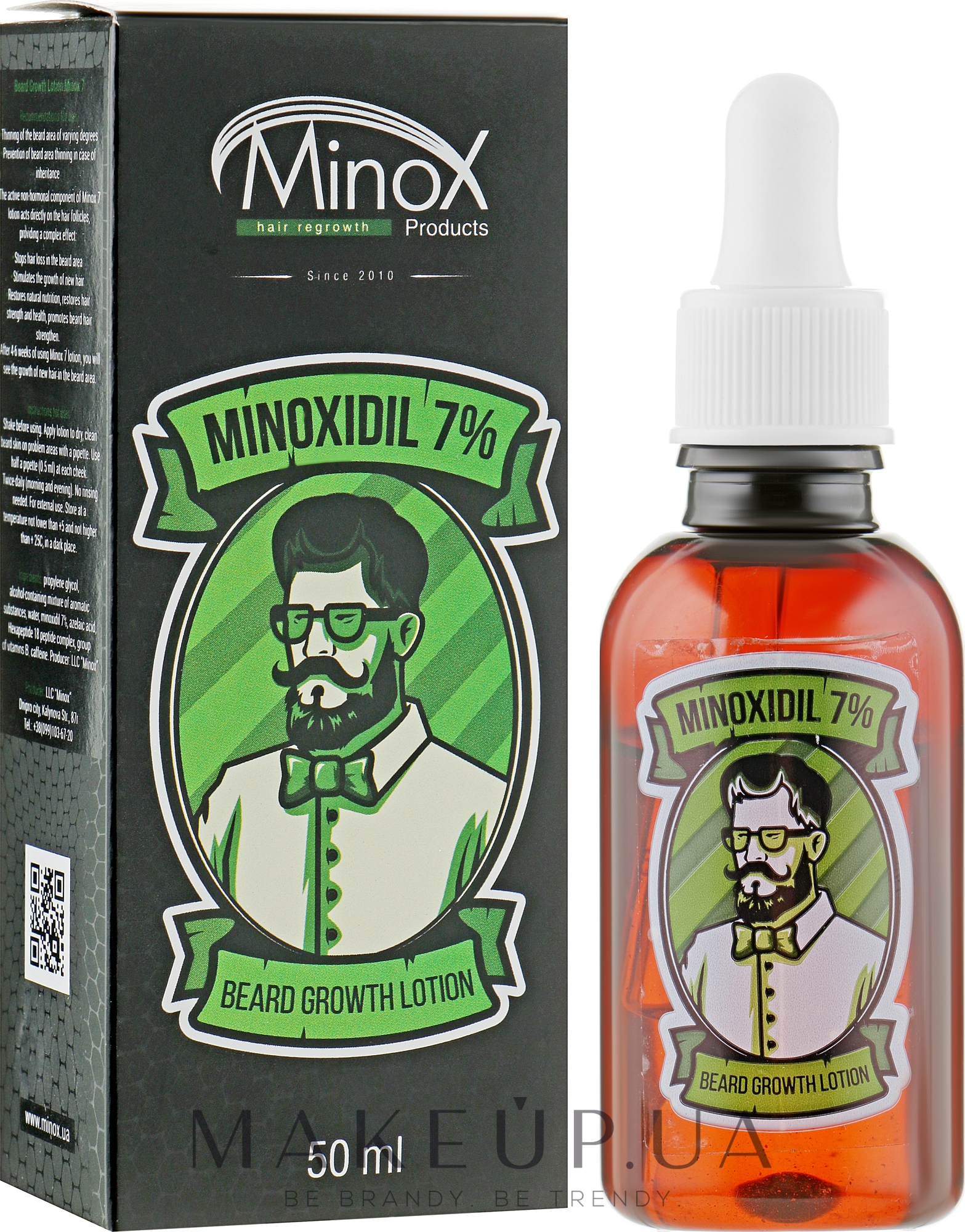 Лосьйон для росту бороди - MinoX 7% Beard Growth Lotion — фото 50ml