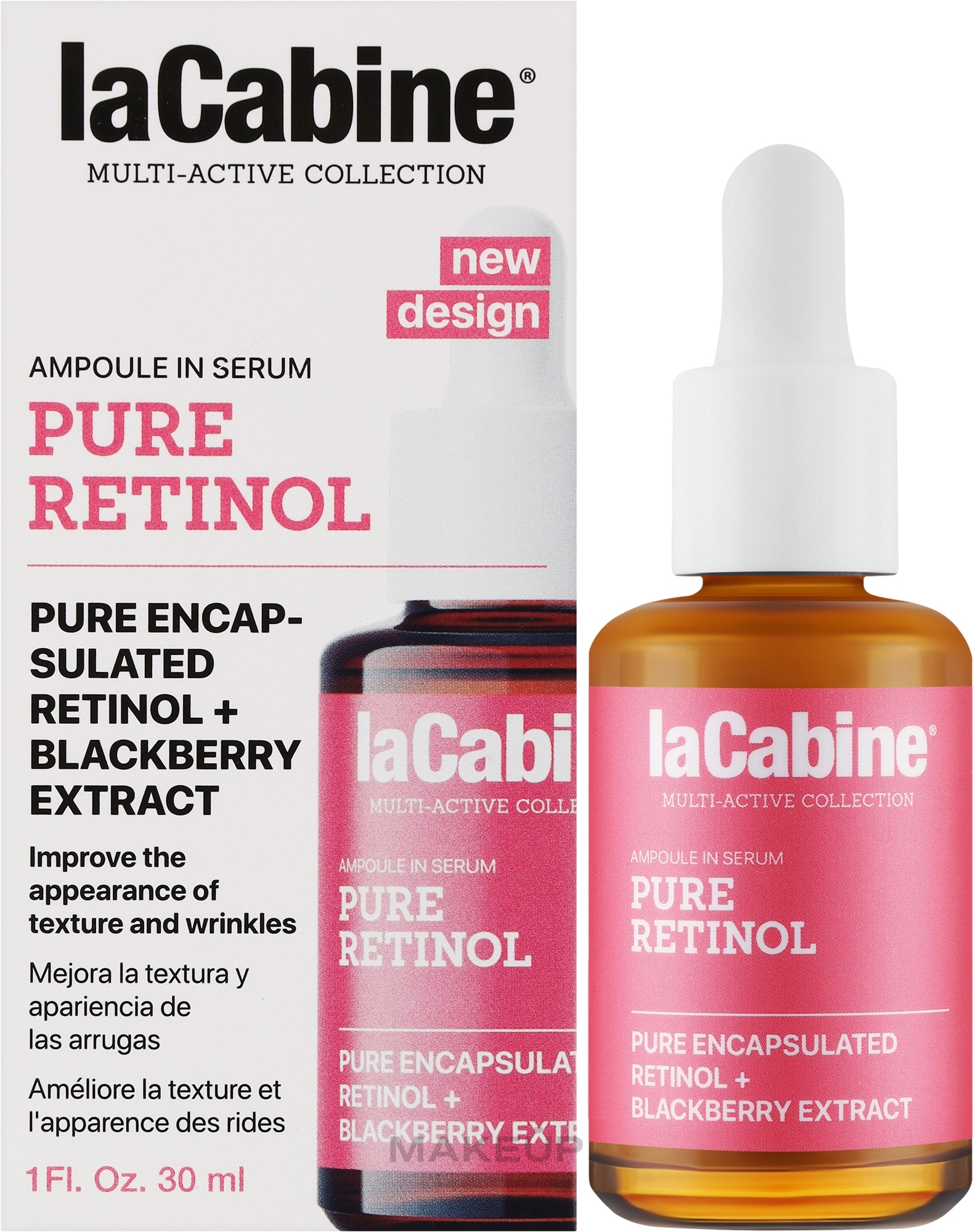 Высококонцентрированная сыворотка с ретинолом для улучшения текстуры кожи лица - La Cabine Pure Retinol Serum — фото 30ml