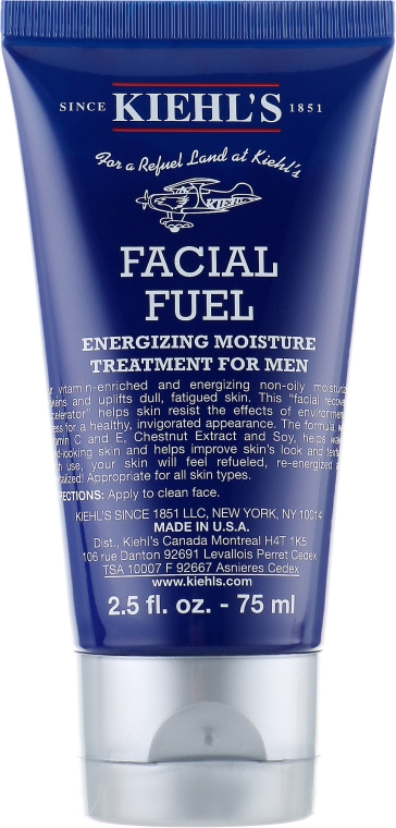 Чоловічий зволожувальний флюїд для обличчя - Kiehl's Facial Fuel Moisturizer — фото N1