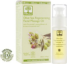 Масло для обличчя з Диктамелією, маслом пасіфлори і натуральним ефірними маслами - BIOselect Olive Spa Regenerating Facial Massage Oil — фото N2