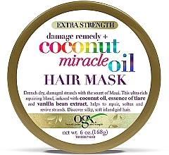 Маска для пошкодженого волосся з кокосовим маслом - OGX Coconut Miracle Oil Hair Mask — фото N3