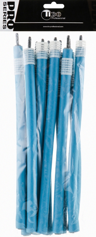 Бигуди гибкие, 240мм, d12, голубые - Tico Professional — фото N1