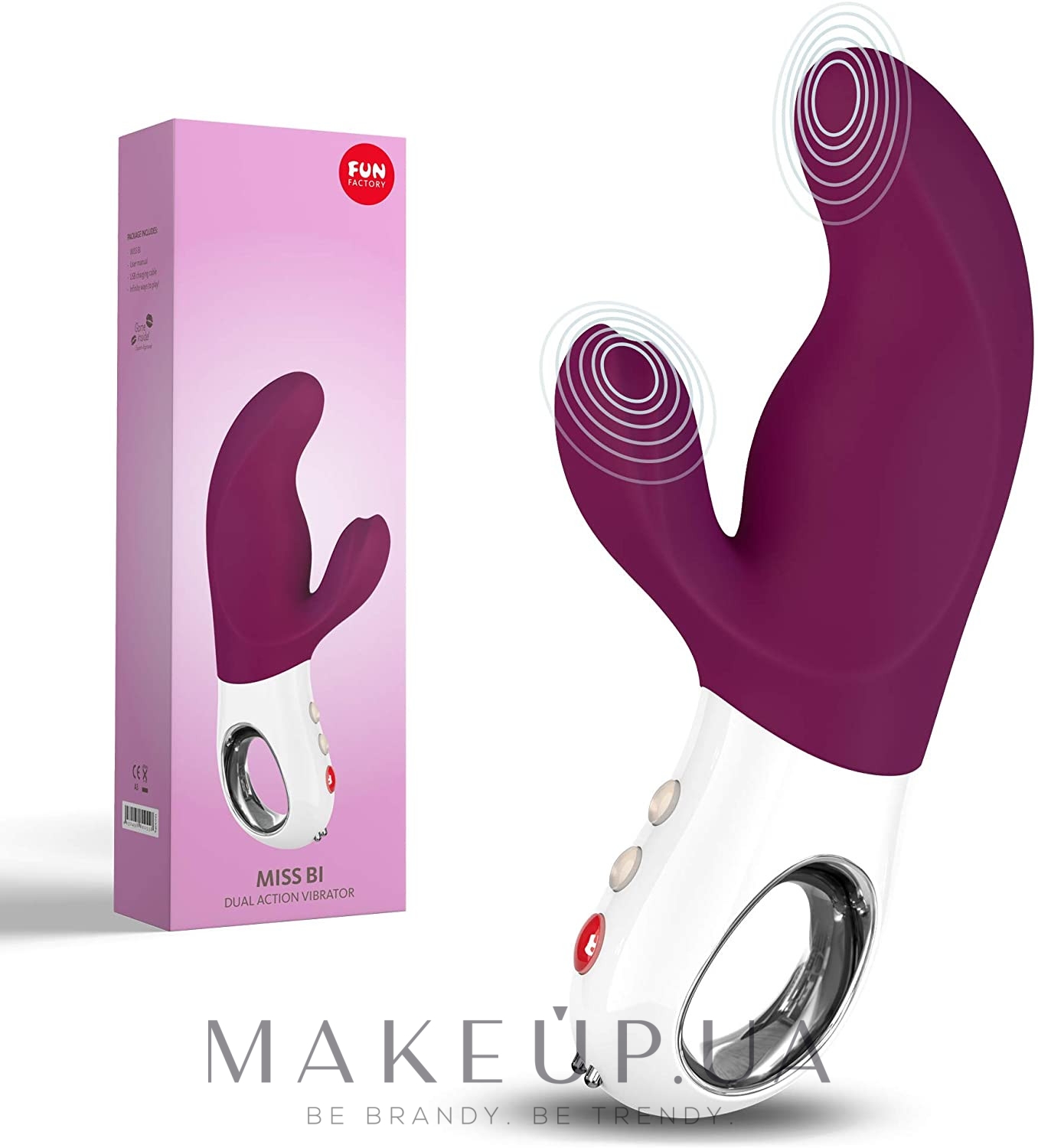 Вибратор, фиолетовый - Fun Factory Miss Bi Dual Action Vibrator Grape  White: купить по лучшей цене в Украине | Makeup.ua