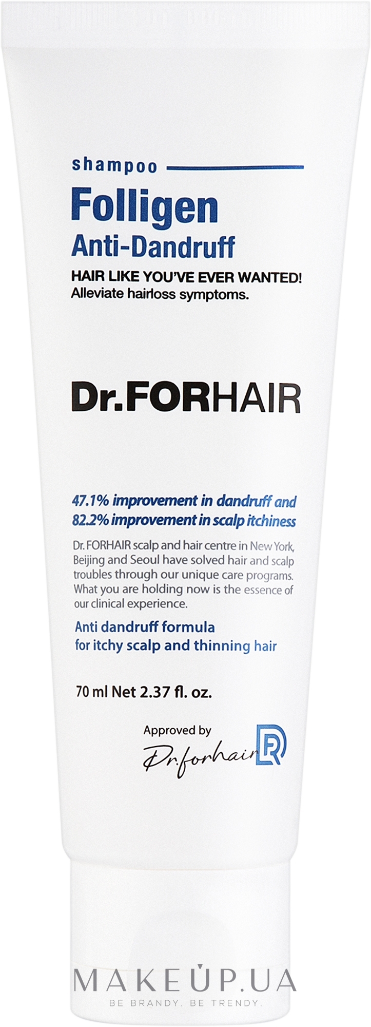 Шампунь від лупи для ослабленого волосся - Dr.FORHAIR Folligen Anti-Dandruff Shampoo (мініатюра) — фото 70ml