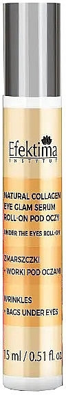 Ролик для кожи вокруг глаз "Морщины + мешки под глазами" - Efektima Natural Collagen Wrinkles + Bags Under Eyes Roll On Eye Glam Serum — фото N1