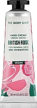 Парфумерія, косметика Веганський крем для рук "Британська троянда" - The Body Shop Hand Cream British Rose Vegan