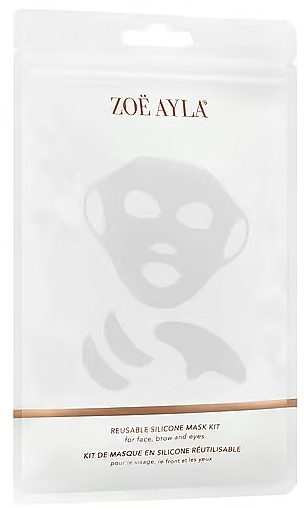 Набор многоразовых силиконовых масок для лица, бровей и глаз - Zoe Ayla Reusable Silicone Mask Kit — фото N1