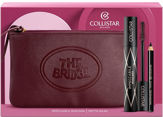 Набор - Collistar Cofanetto Impeccabile Mascara (mascara/14ml + eye/pencil/1.2g + pouch) — фото N1