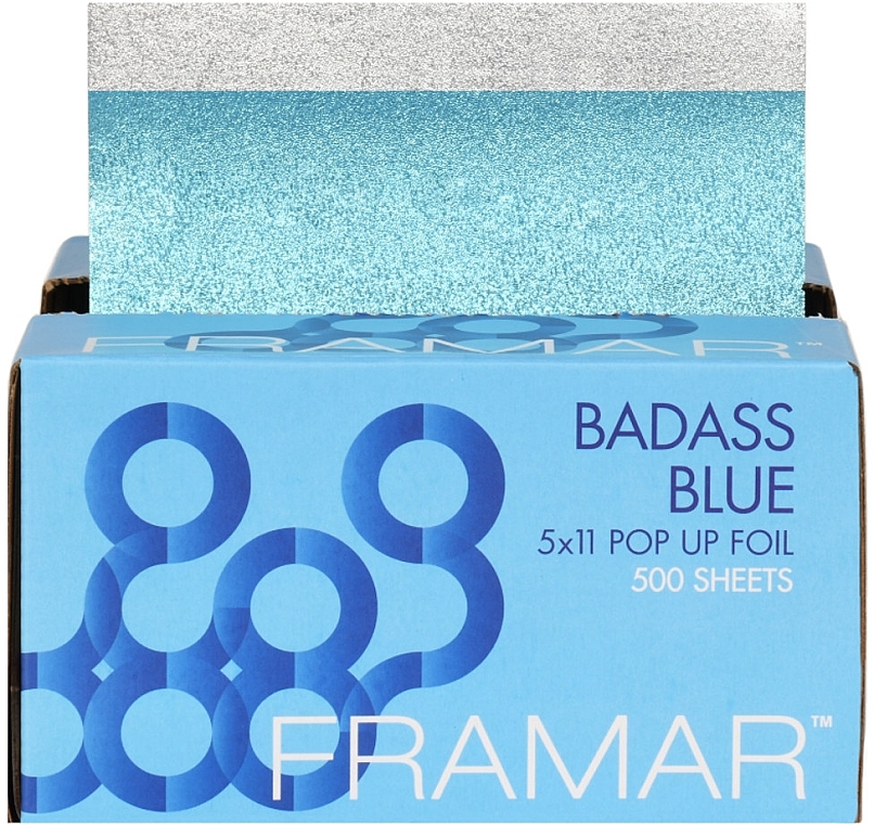 Фольга в листах с тиснением - Framar 5x11 Pop Up Foil Badass Blue — фото N1