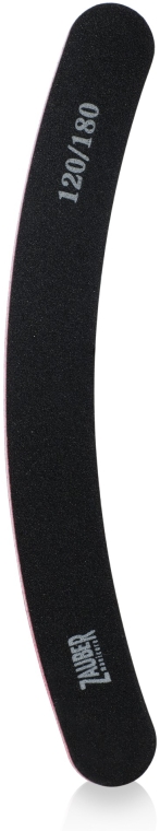 Пилка для ногтей черная с красной прослойкой, 120/180 - Zauber — фото N1