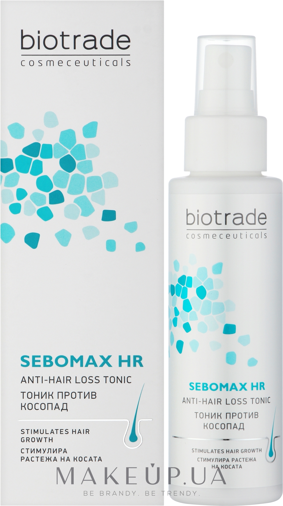 Тонизирующий лосьон против выпадения волос - Biotrade Sebomax HR Anti-hair Loss Tonic — фото 75ml