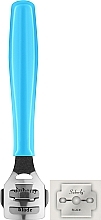 Парфумерія, косметика Станок педикюрний CS49SA, з пластиковою блакитною ручкою + 10 лез - Cosmo Shop