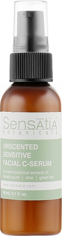 Крем-сироватка для чутливої шкіри - Sensatia Botanicals Unscented Sensitive Facial C-Serum — фото N1