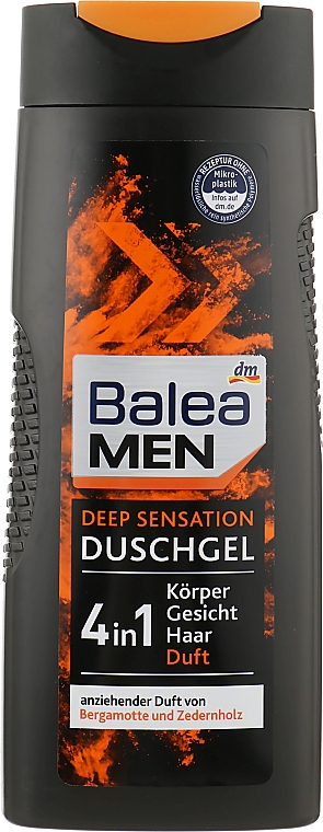 Гель-шампунь для душа 4 в 1 - Balea Men Shower Gel Deep Sensation