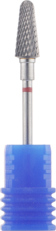 Фреза вольфрамовая, закругленный конус, 6мм., красная - Head The Beauty Tools — фото N1