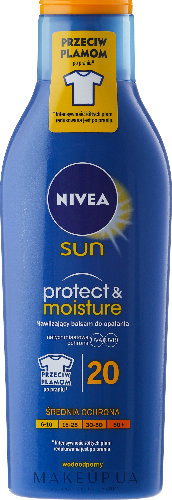 Сонцезахисний зволожувальний лосьйон для тіла - NIVEA Sun Protect & Moisture Sun Lotion SPF20 — фото 400ml