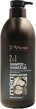 Шампунь і гель для душу 2 в 1 - Spa Pharma Men Shampoo & Body Wash 2in1 Energizing — фото N1