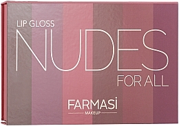 Духи, Парфюмерия, косметика Набор блесков для губ - Farmasi Lip Gloss Nudes Forall (6x4,5ml)