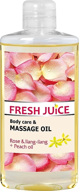 Масло для догляду і масажу -Fresh Juice Energy Rose&Ilang-Ilang+Peach Oil