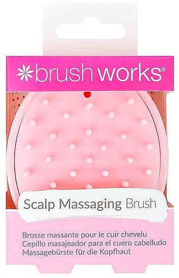 Масажна щітка для голови, рожева - Brushworks Scalp Massager Brush — фото N1