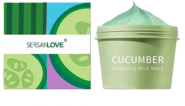 Очищувальна грязьова маска для обличчя з екстрактом огірка - Sersanlove Cucumber Cleansing Mud Mask — фото N1